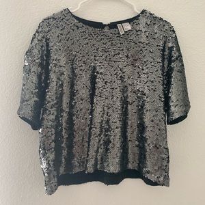 H&M Divided Sequin Top